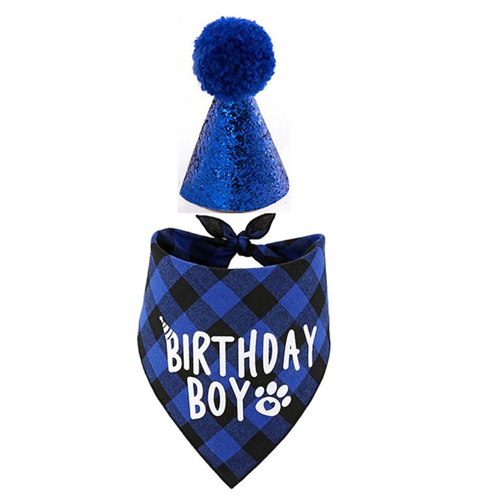 NWT Pet Dog Puppy Cute Birthday Bandana Hat Set Party Supplies + Number stickers